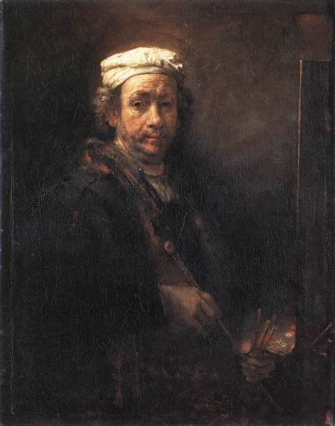 Rembrandt Portrait of the Artist at His Easel 1660